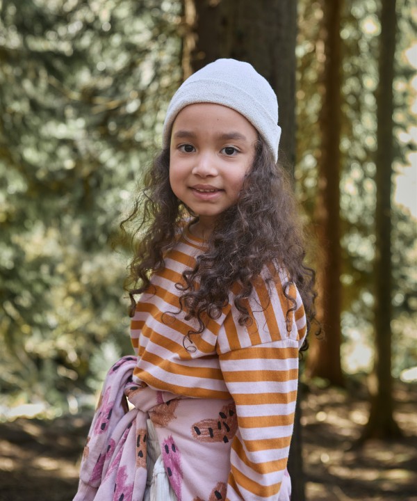 Striped t-shirt with fiber blend