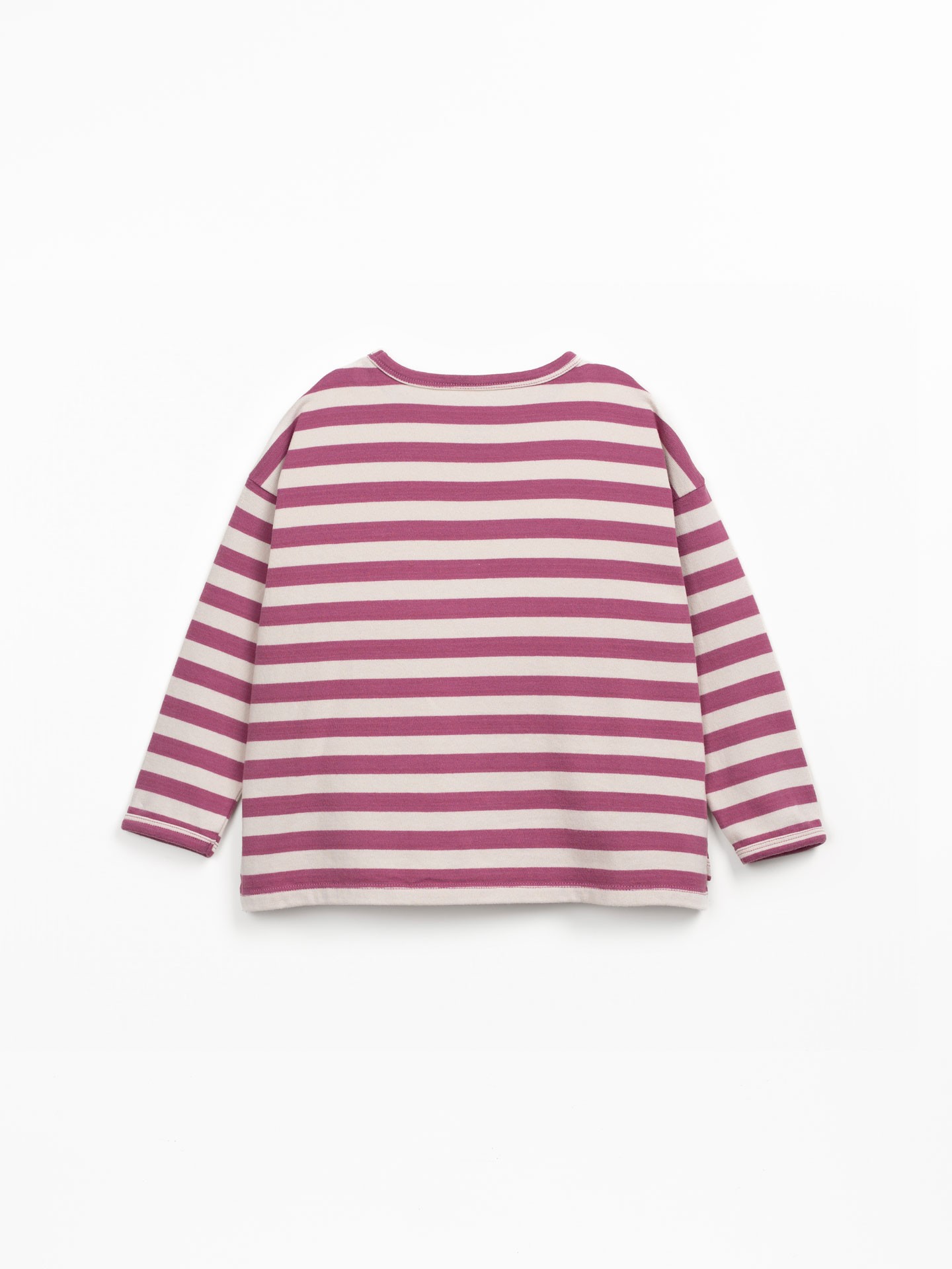 T-shirt a righe in misto fibre