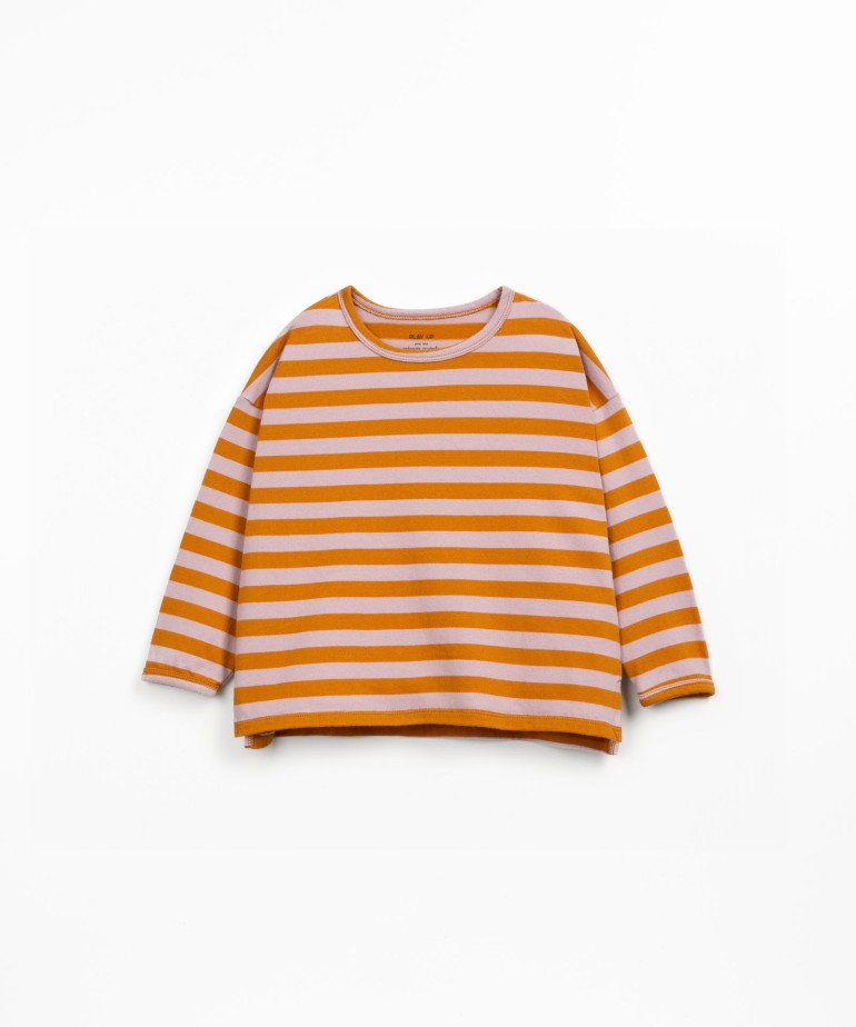 Striped t-shirt with fiber blend