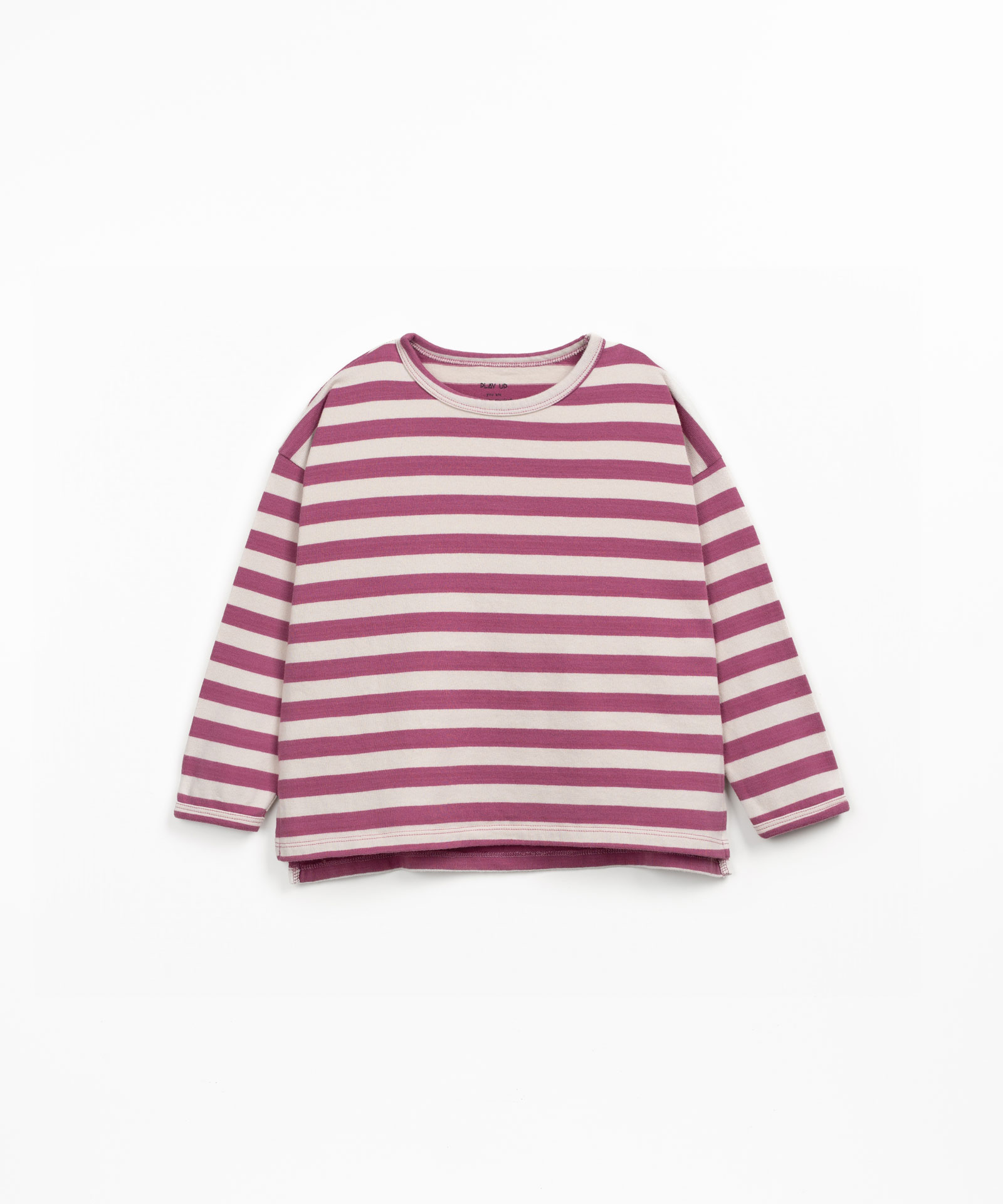 T-shirt à rayures en mélange de fibres