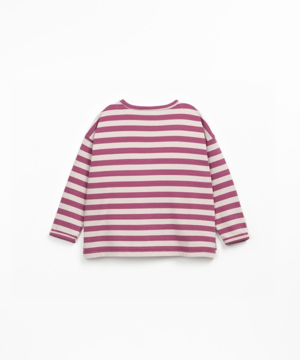 Striped T-shirt in fiber blend