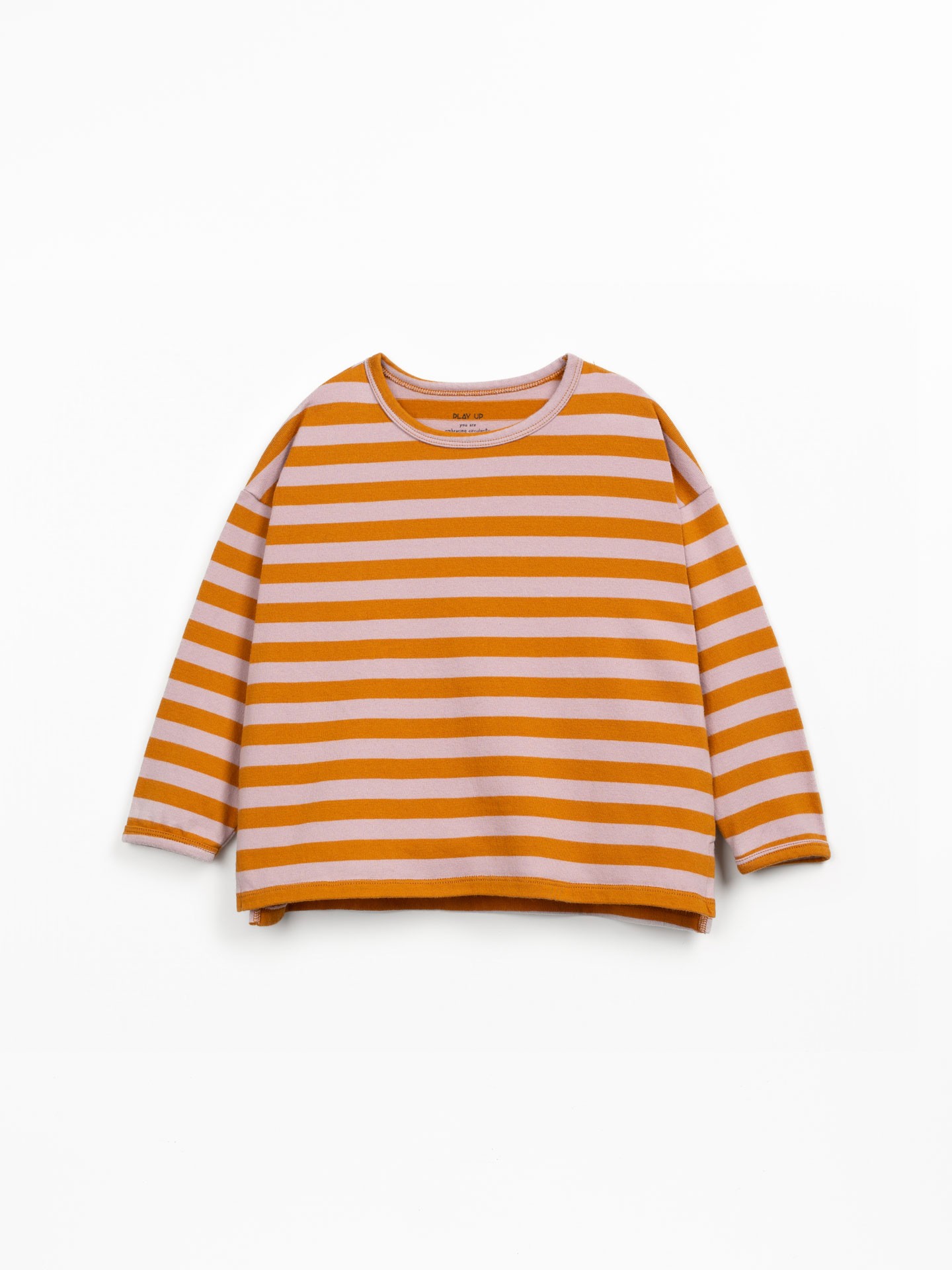 Camiseta a rayas con mezcla de fibras