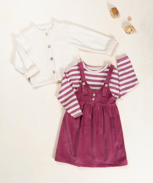 Striped T-shirt in fiber blend