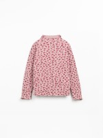 Knitted sweater with organic cotton and print