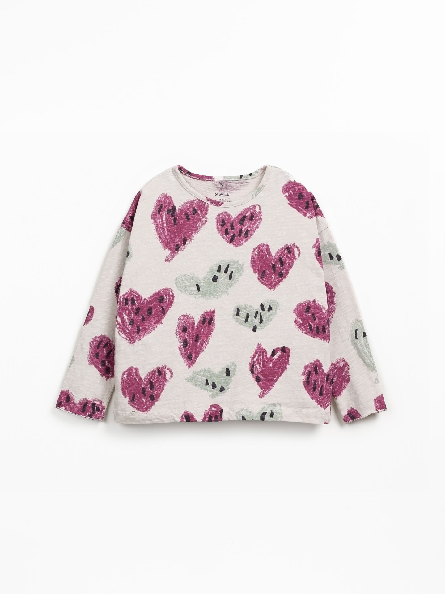 T-shirt en maille de coton biologique avec imprim?