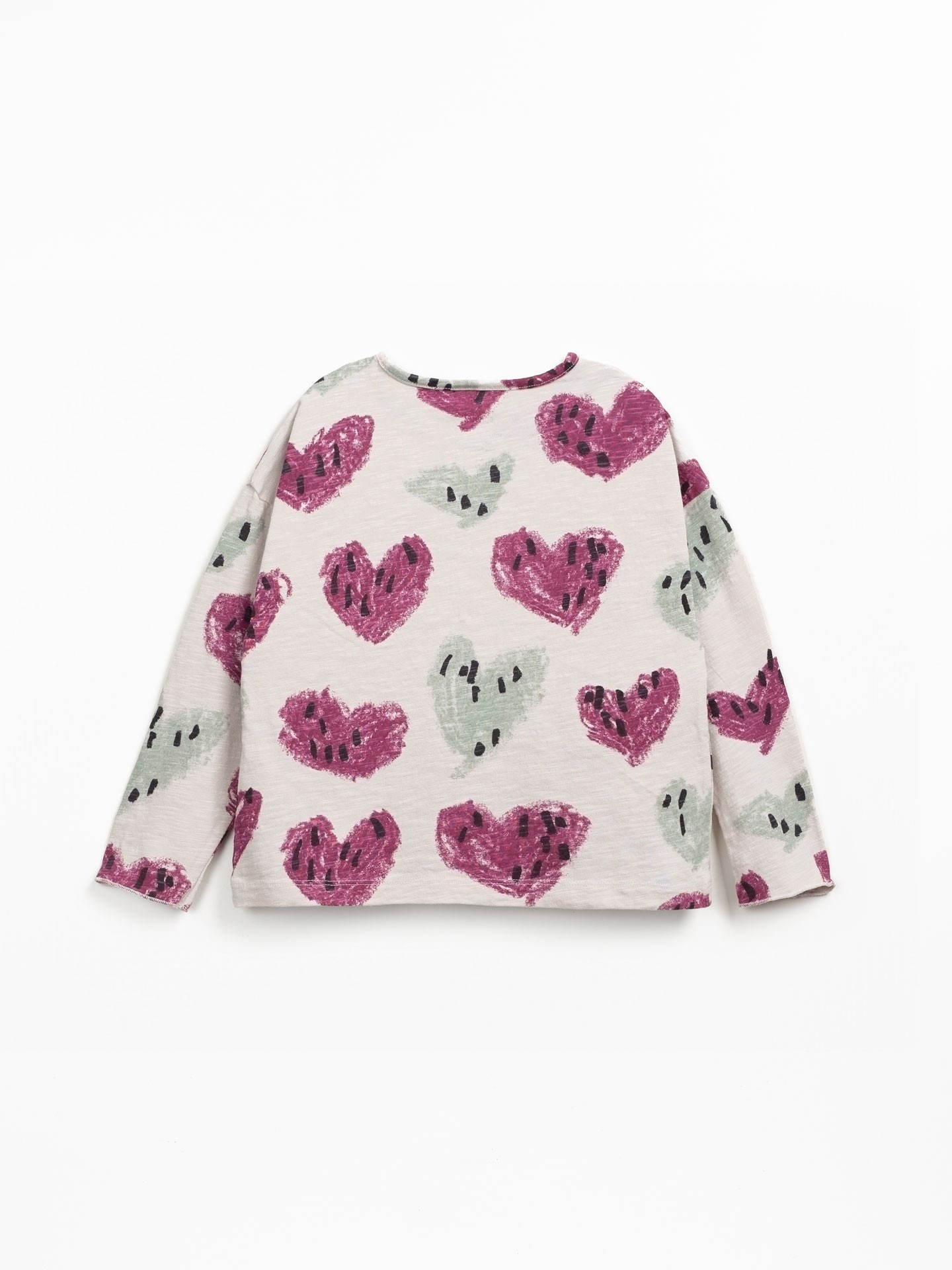 T-shirt en maille de coton biologique avec imprim?