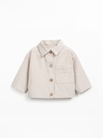 Cotton corduroy shirt with chest pocket