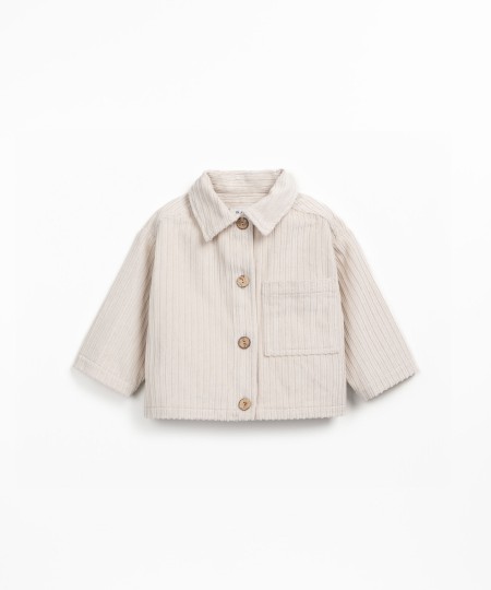 Cotton corduroy shirt with chest pocket