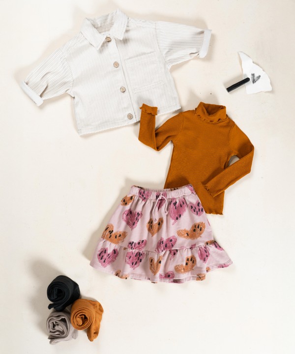 Cotton corduroy shirt with chest pocket