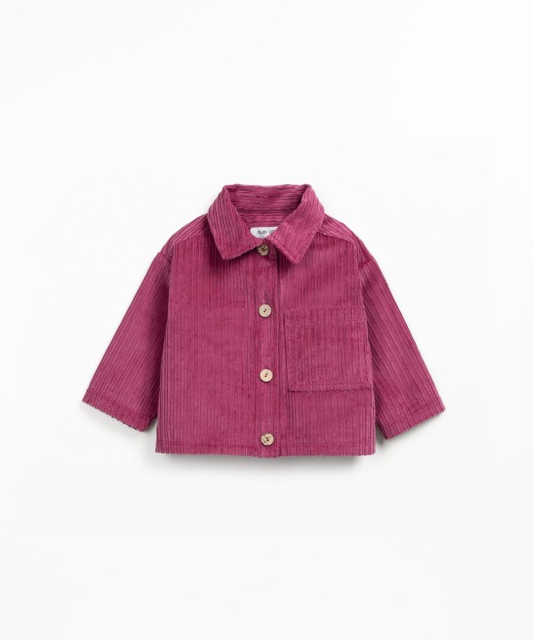 Cotton corduroy shirt with chest pocket