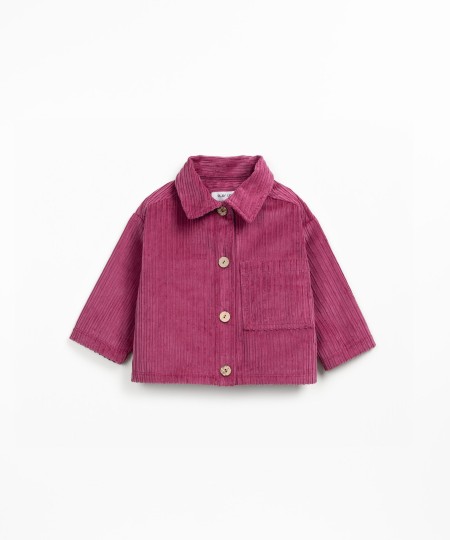 Cotton corduroy shirt with chest pocket