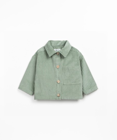 Cotton corduroy shirt with chest pocket