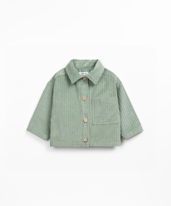 Cotton corduroy shirt with chest pocket
