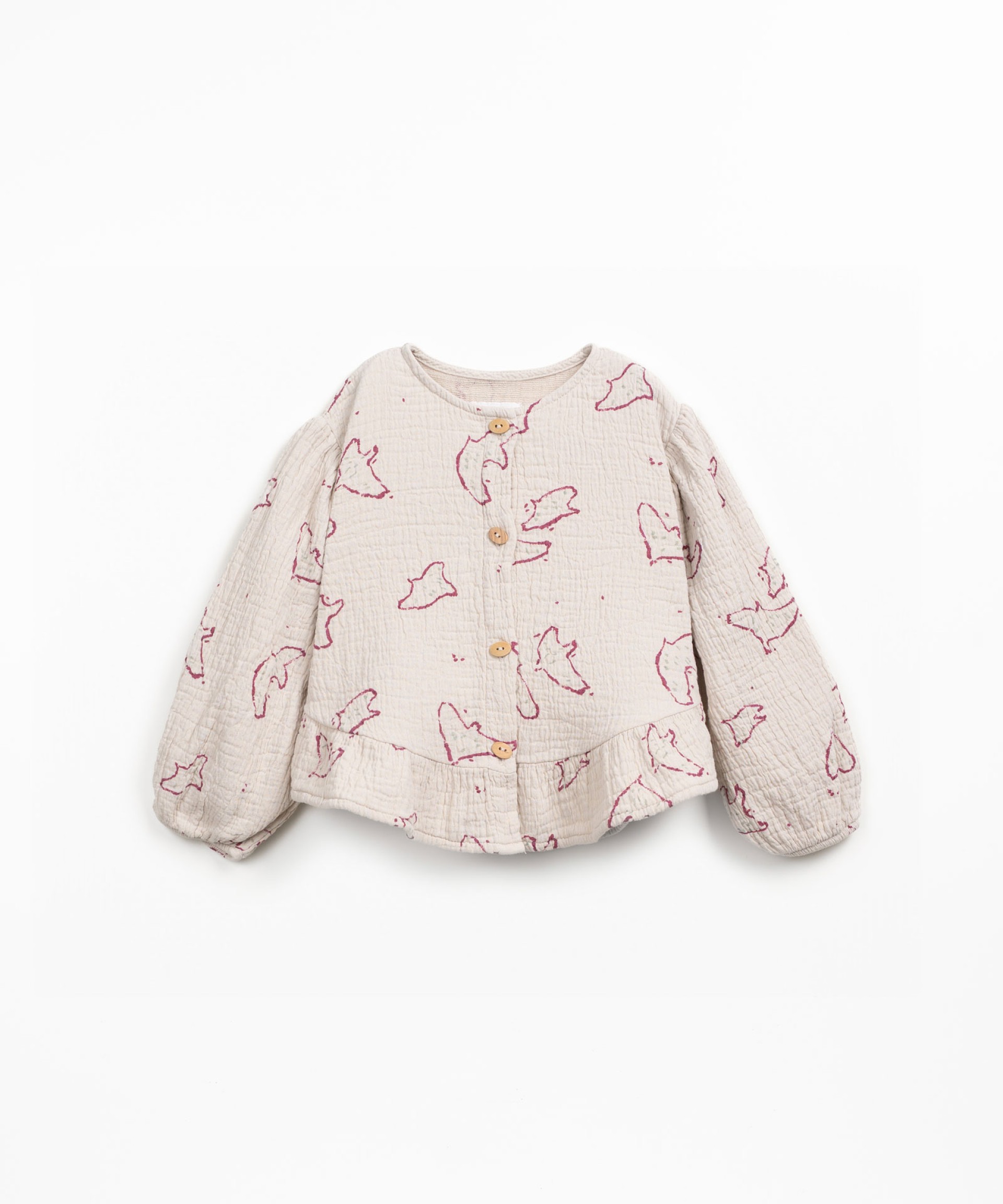 Cotton fabric shirt with print