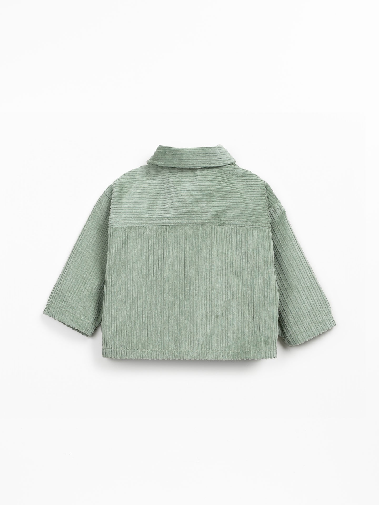 Chemise en velours côtelé de coton avec poche poitrine