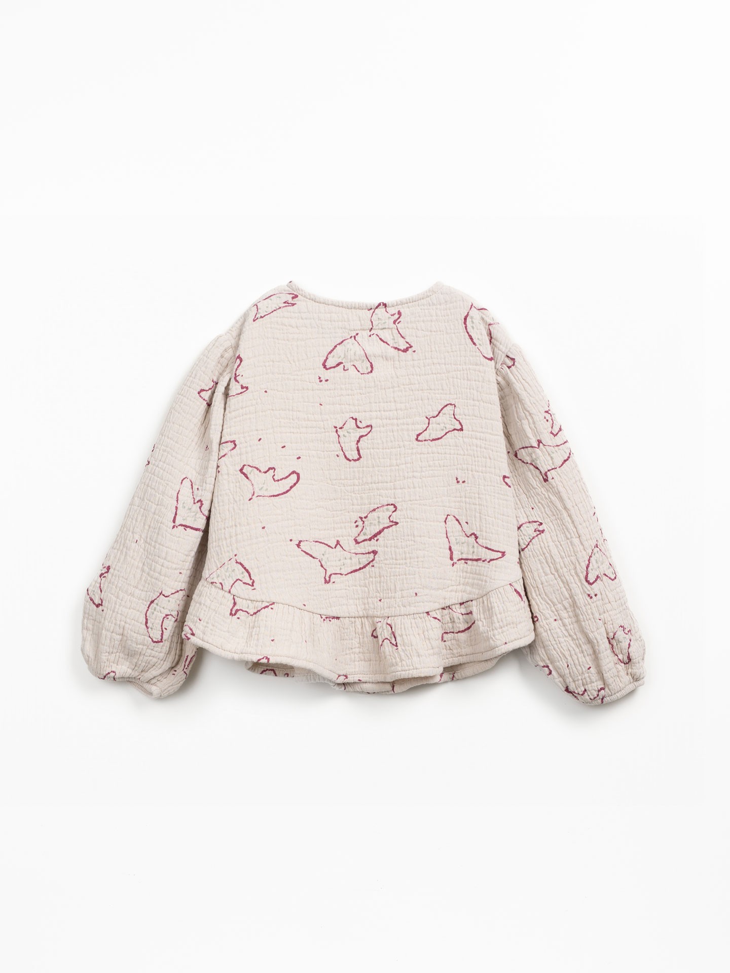 Chemise en coton avec imprimé oiseaux