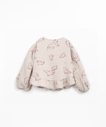 Cotton fabric shirt with print
