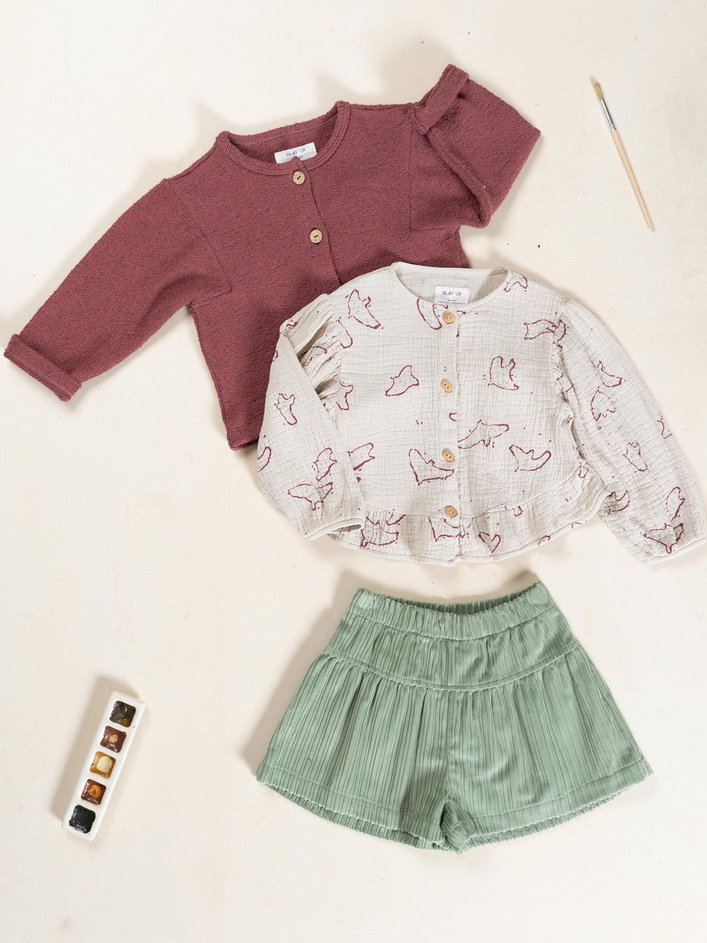 Chemise en coton avec imprimé oiseaux