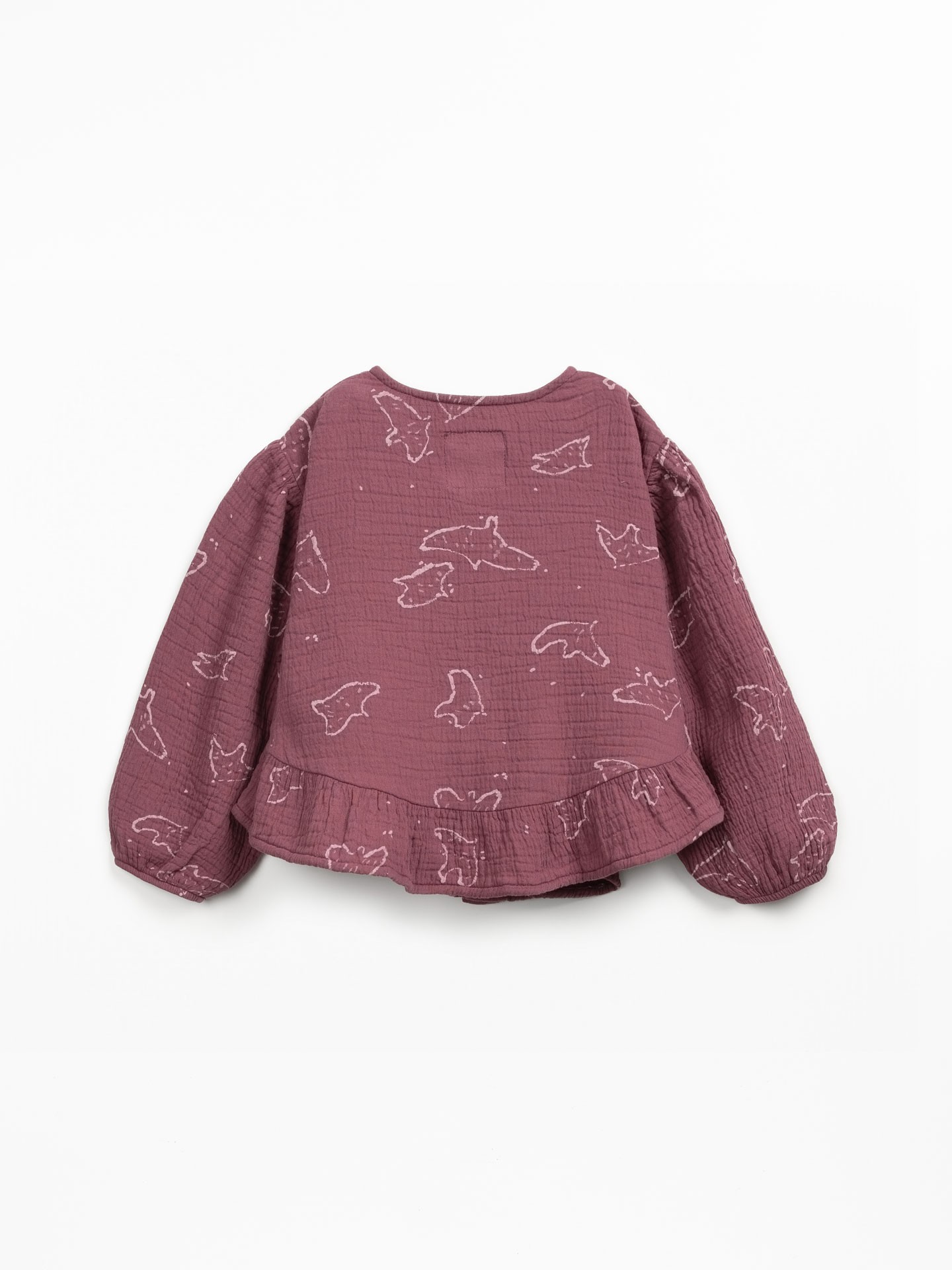 Camisa de tejido con estampado de pájaros