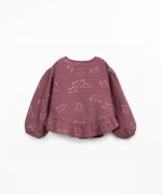 Cotton fabric shirt with print