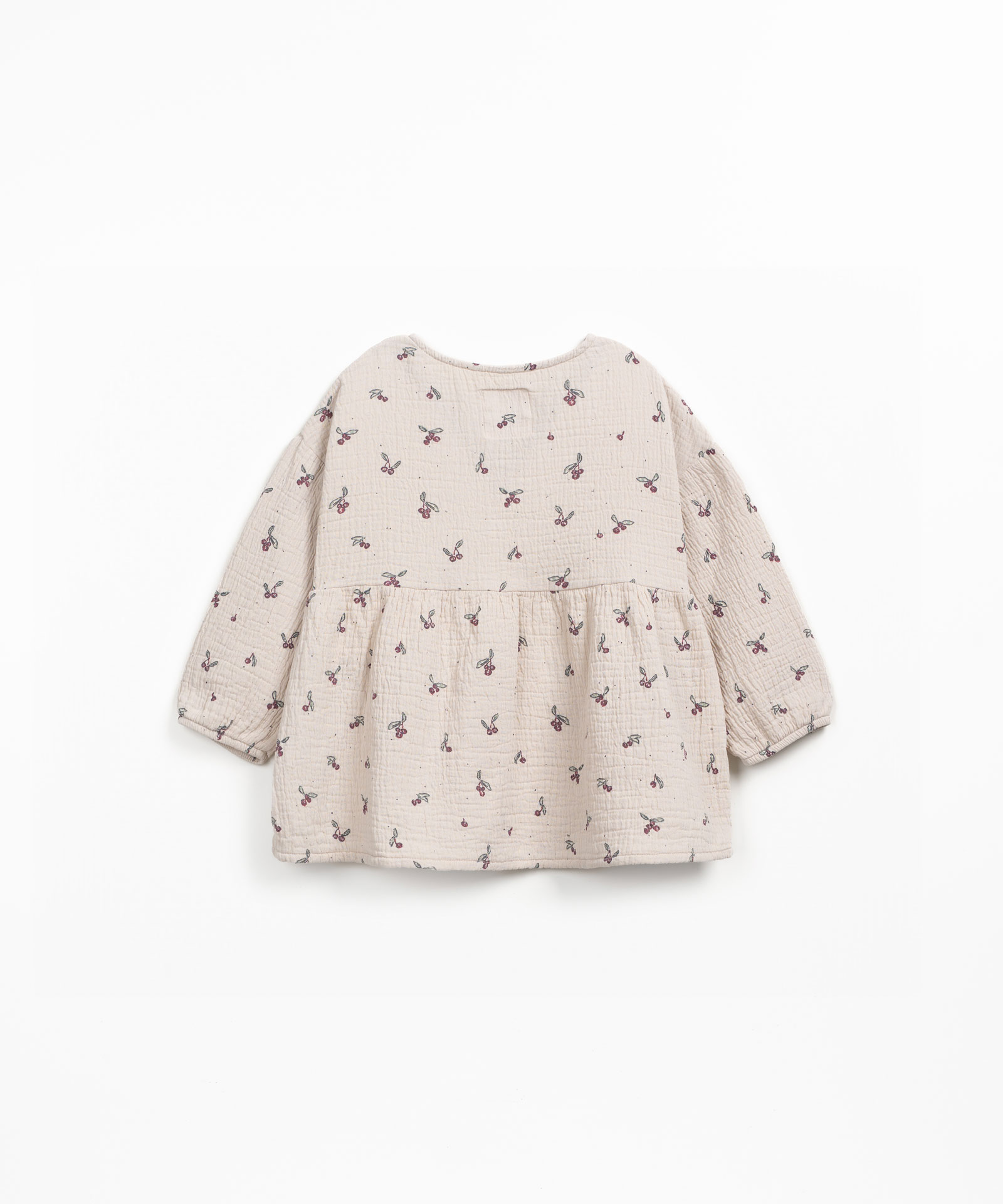 Cotton tunic with print and wrap-over design