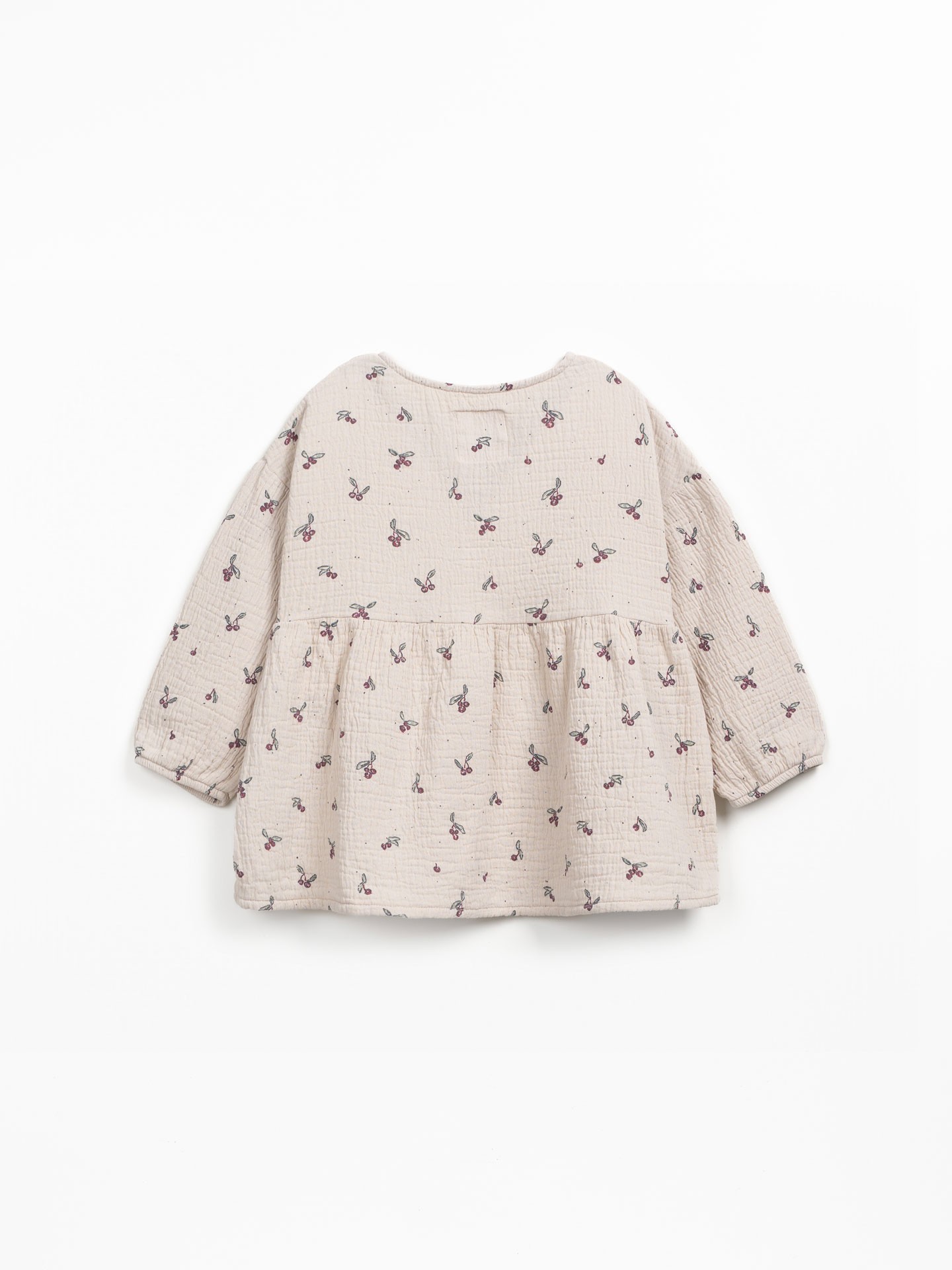 Tunique en coton avec imprimé et croisement