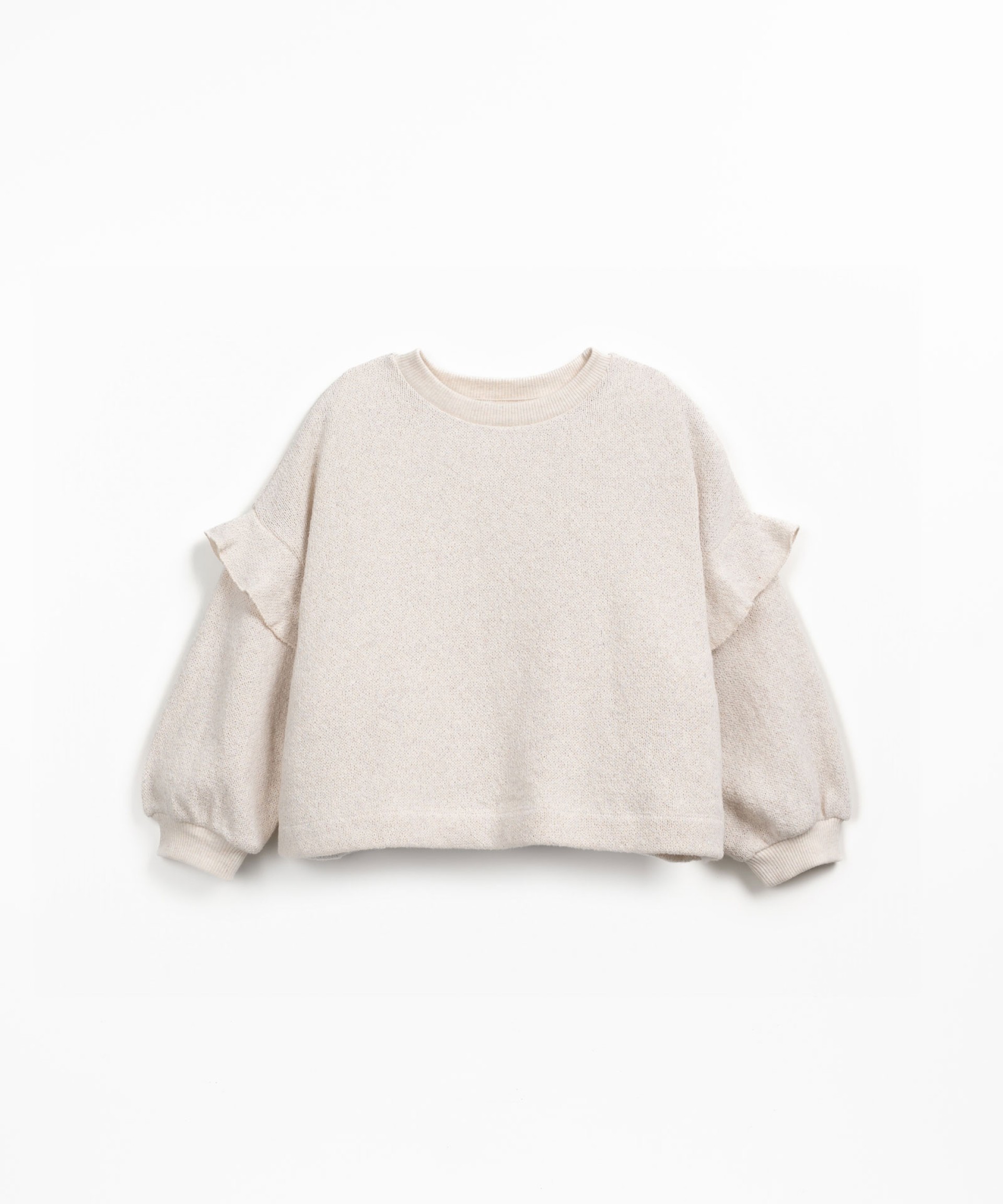 Knitted sweater with dropped shoulders