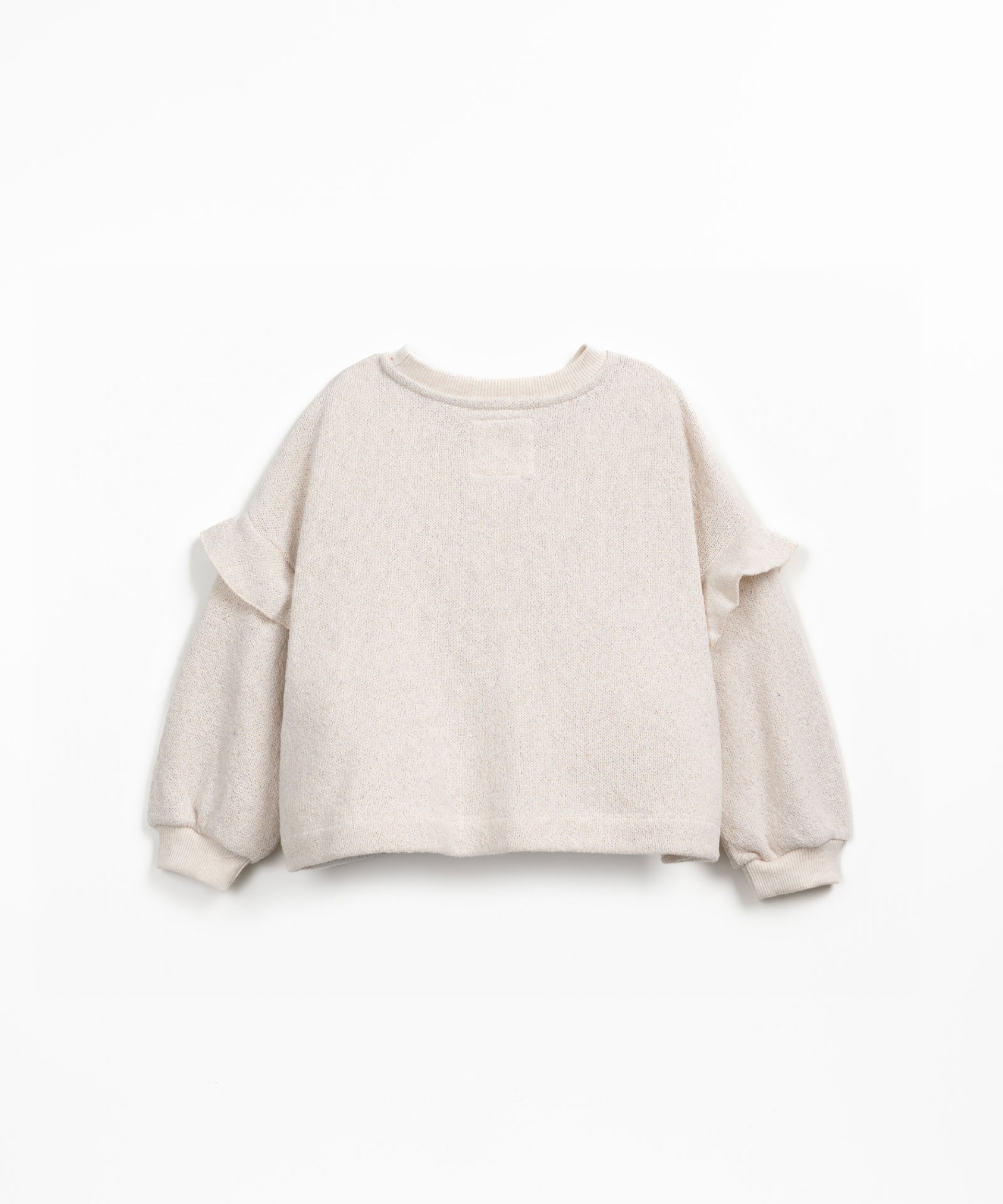 Knitted sweater with dropped shoulders