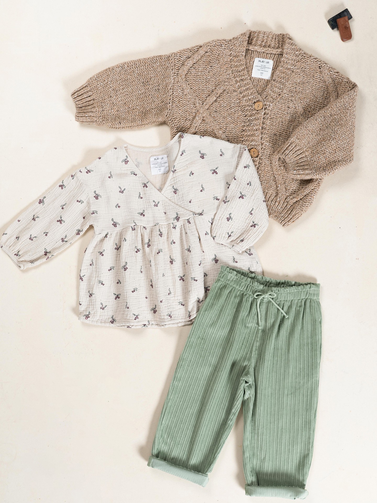 Tunique en coton avec imprimé et croisement