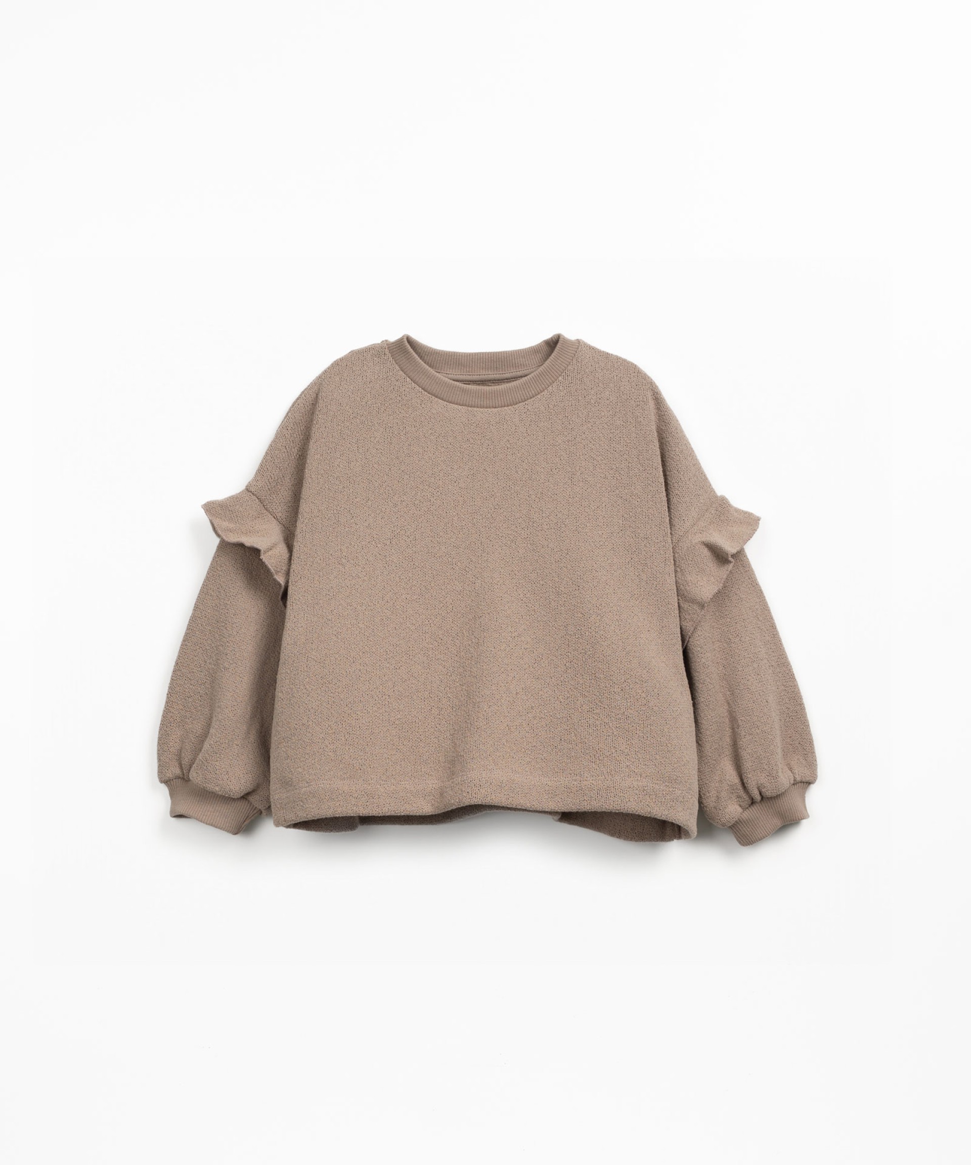 Knitted sweater with dropped shoulders