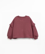 Knitted sweater with dropped shoulders