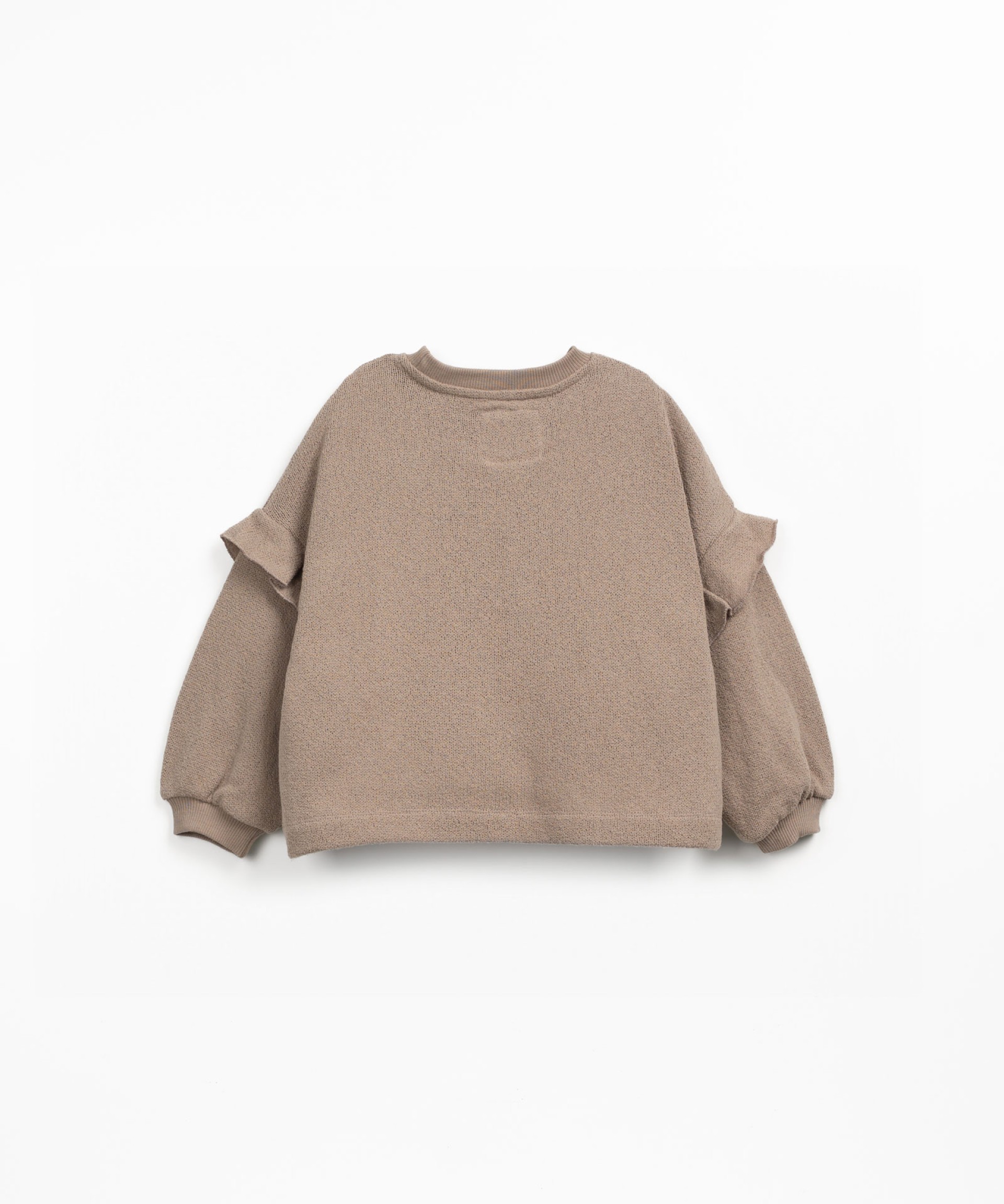 Knitted sweater with dropped shoulders