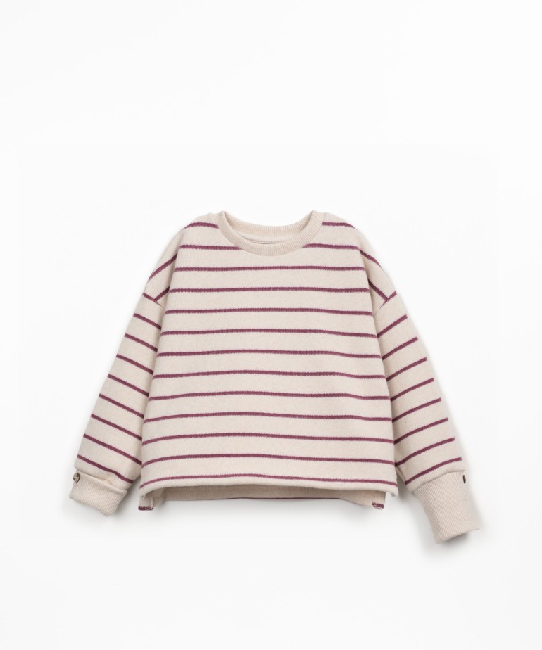 Maglia a righe con interno garzato