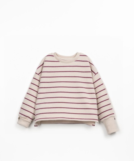 Maglia a righe con interno garzato