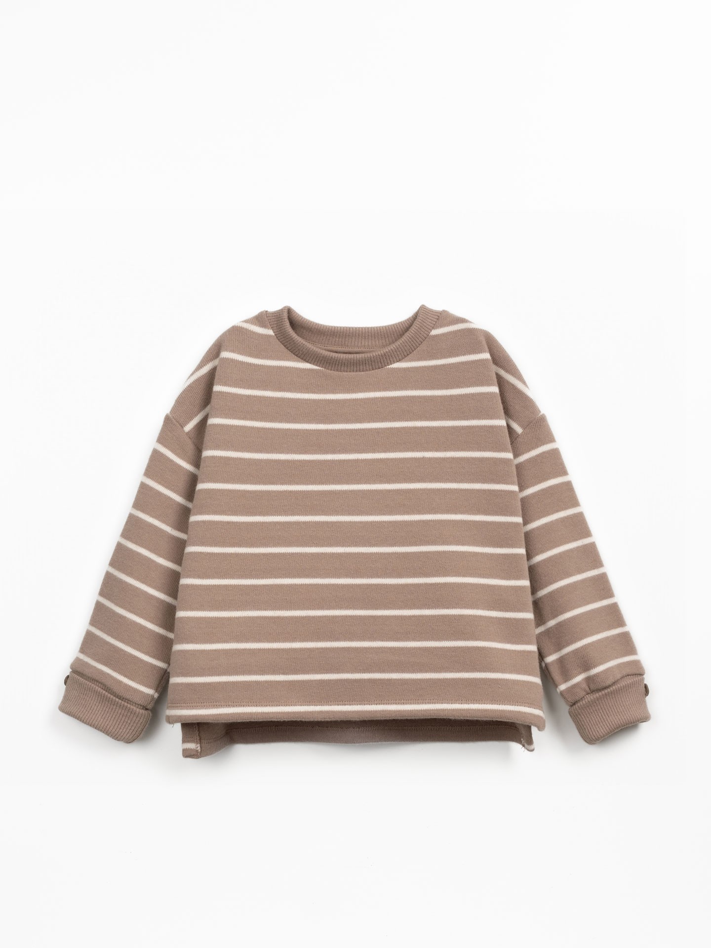 Maglione a righe con interno garzato