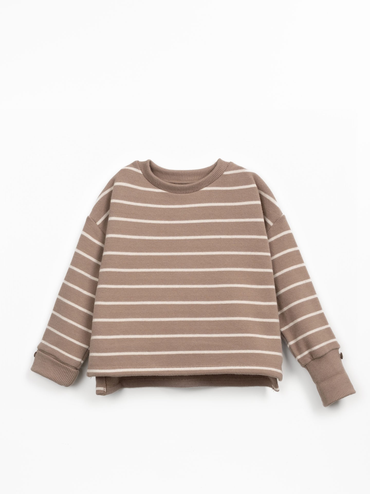 Maglione a righe con interno garzato