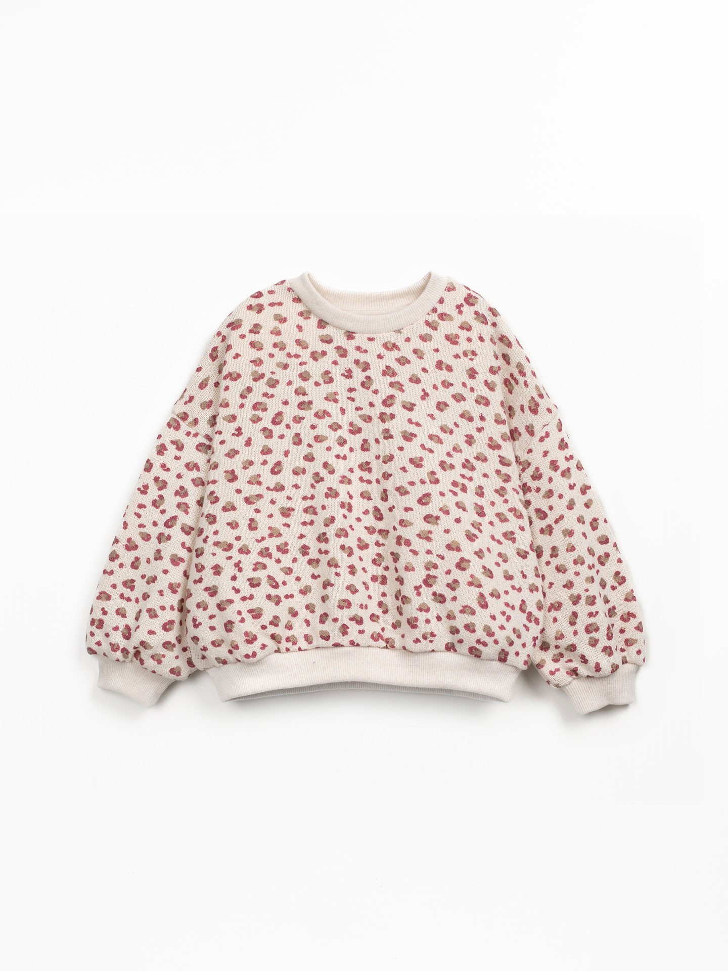 Knit sweater with print