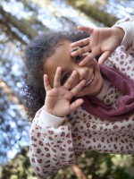 Knit sweater with print