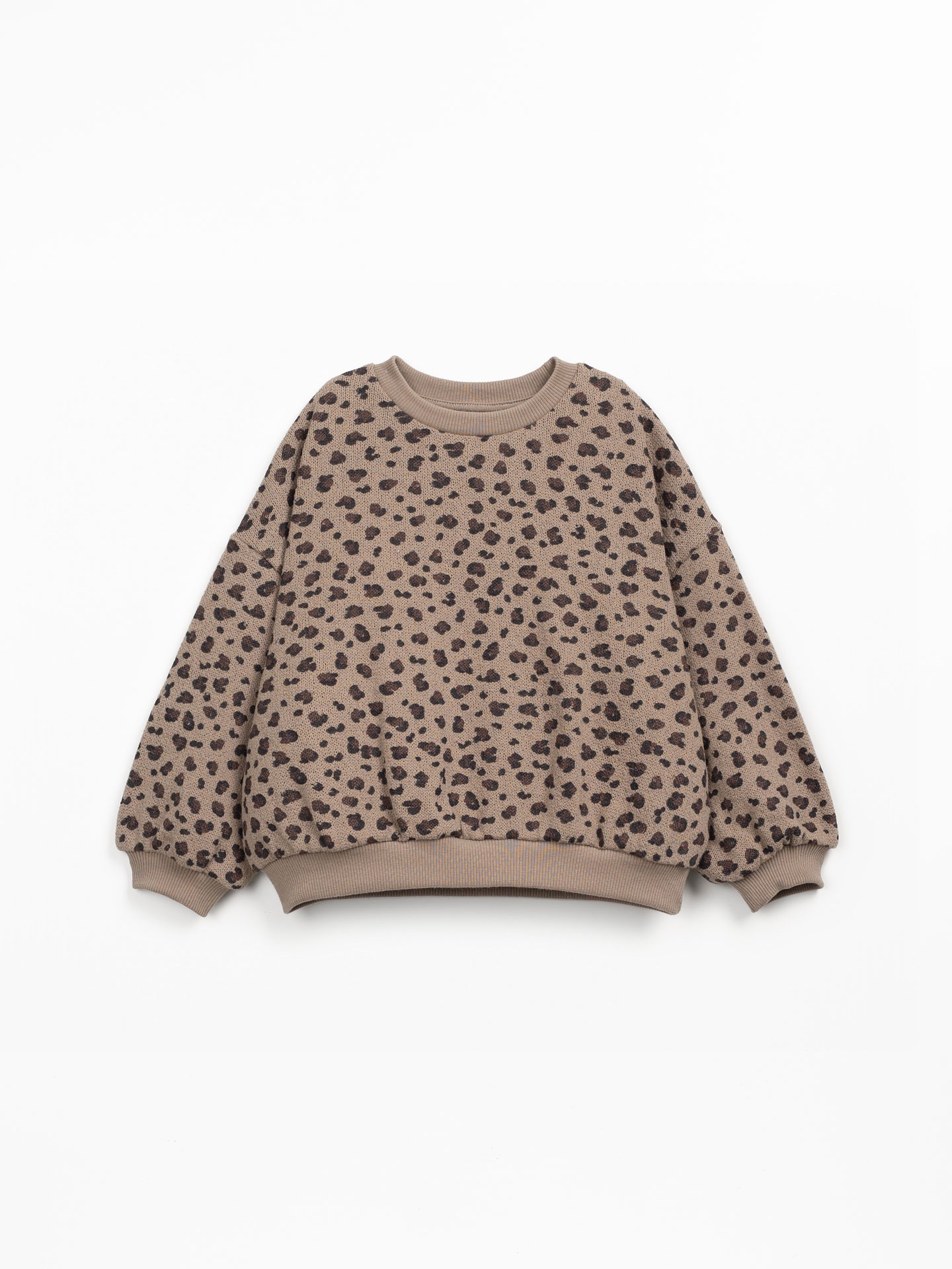 Knit sweater with print