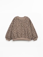 Knit sweater with print