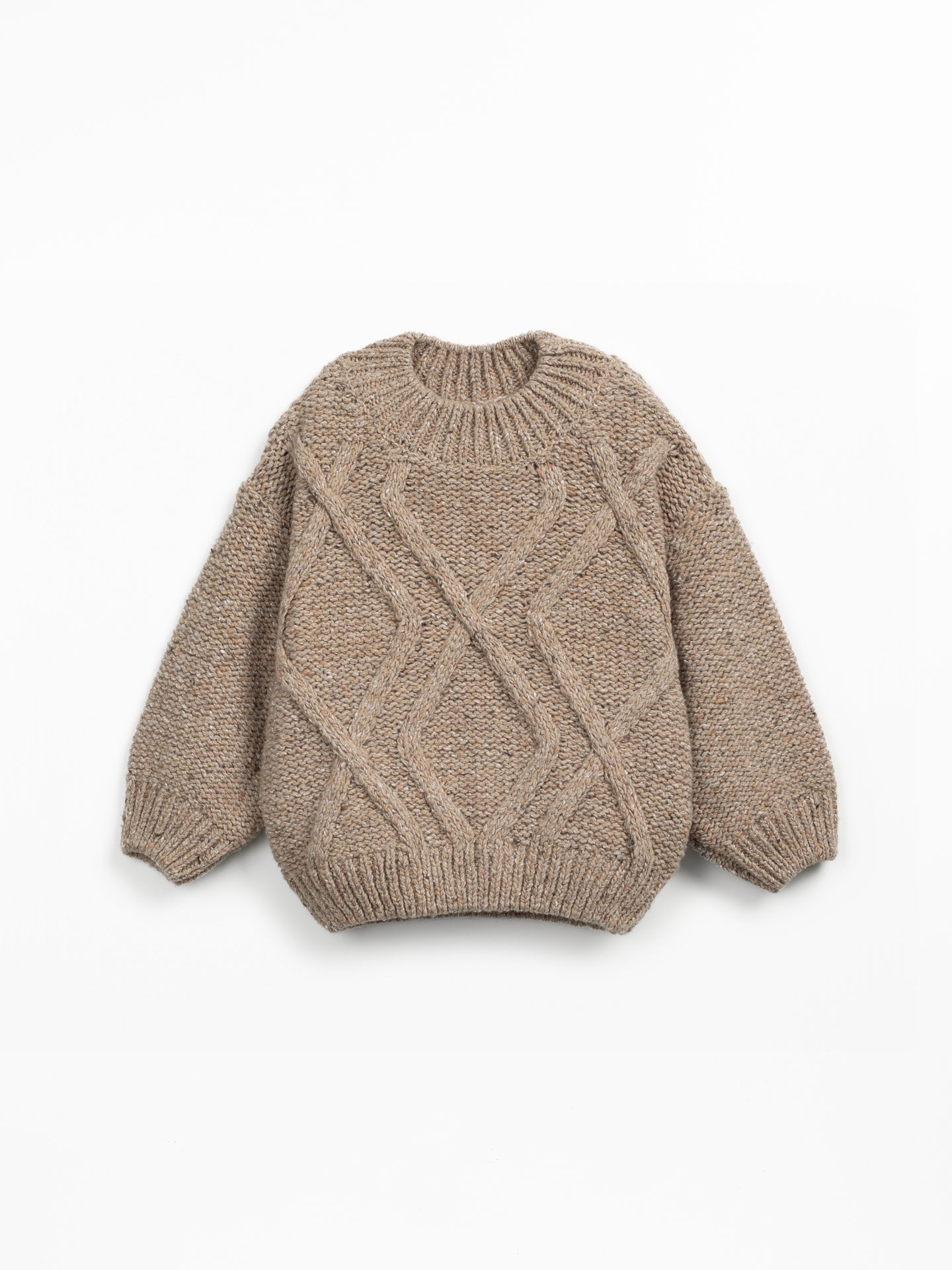 Jersey de punto tricotado con lana, lana reciclada y viscosa