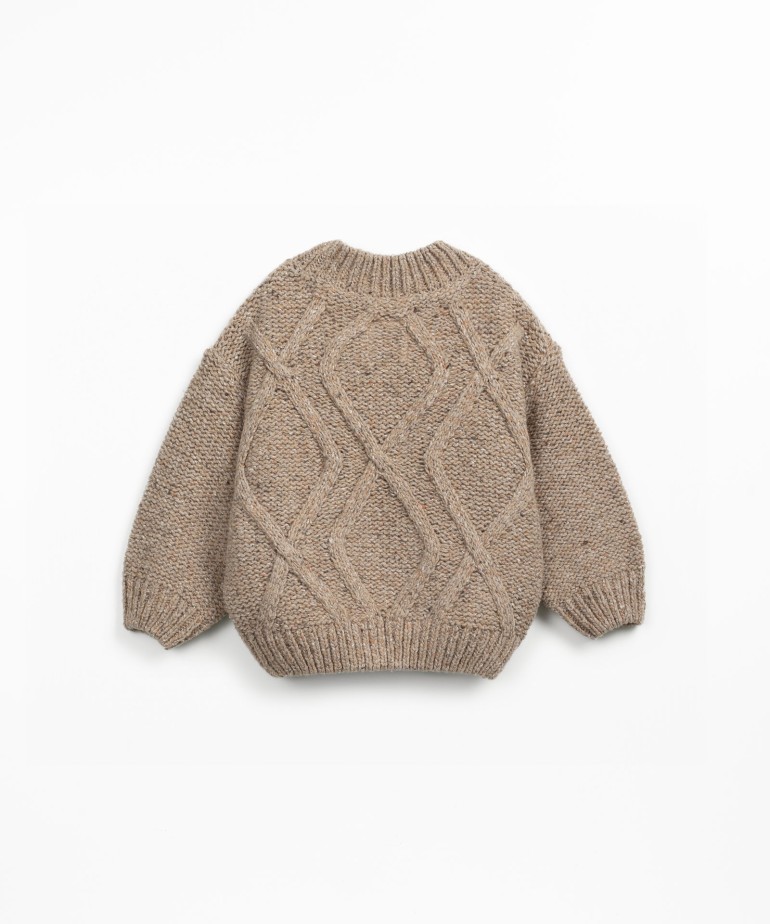 Jersey de punto tricotado con lana, lana reciclada y viscosa