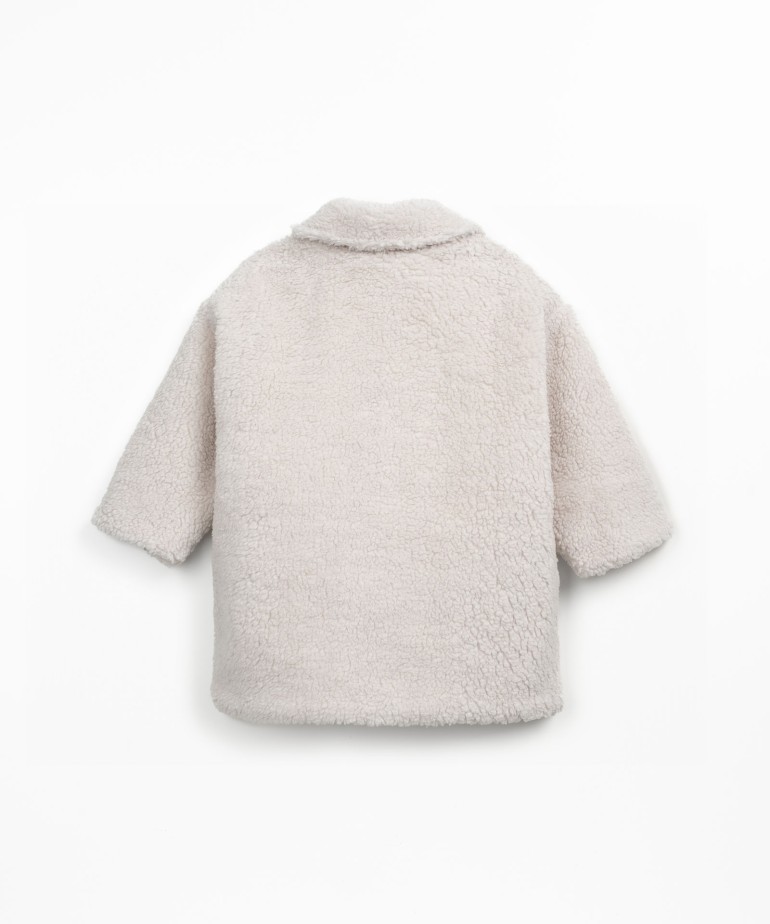 Fur coat with jersey lining