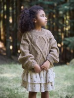 Knitted jersey sweater with wool, recycled wool and viscose