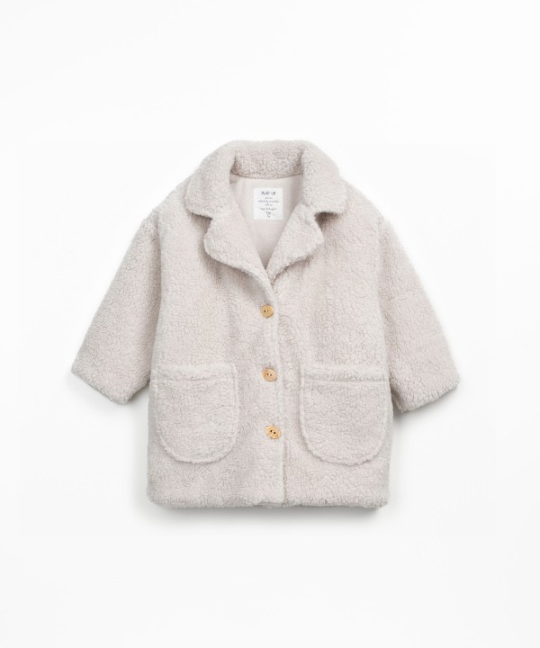 Fur coat with jersey lining