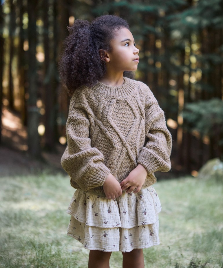 Knitted jersey sweater with wool, recycled wool and viscose