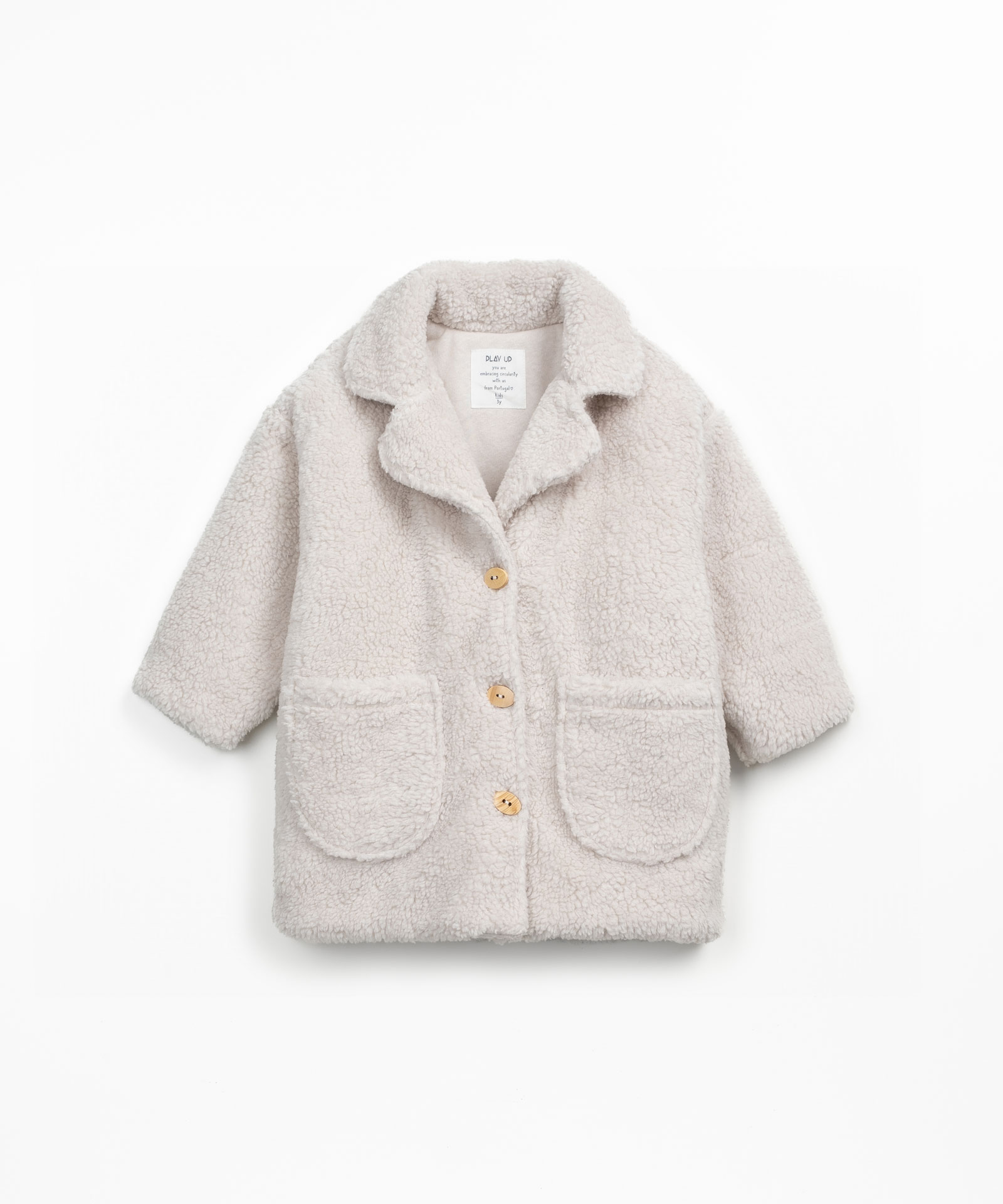 Fur coat with jersey lining
