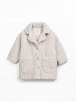 Fur coat with jersey lining