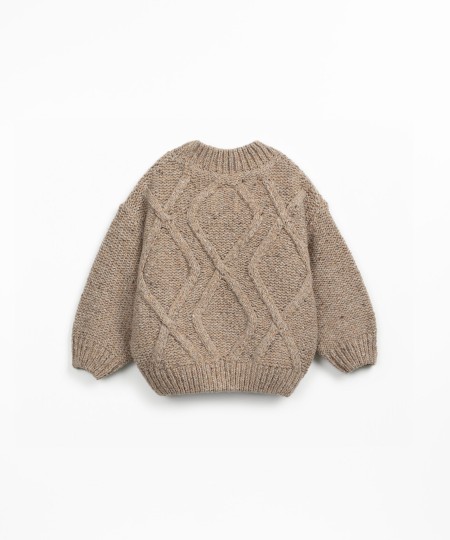 Maglione in maglia con lana, lana riciclata e viscosa