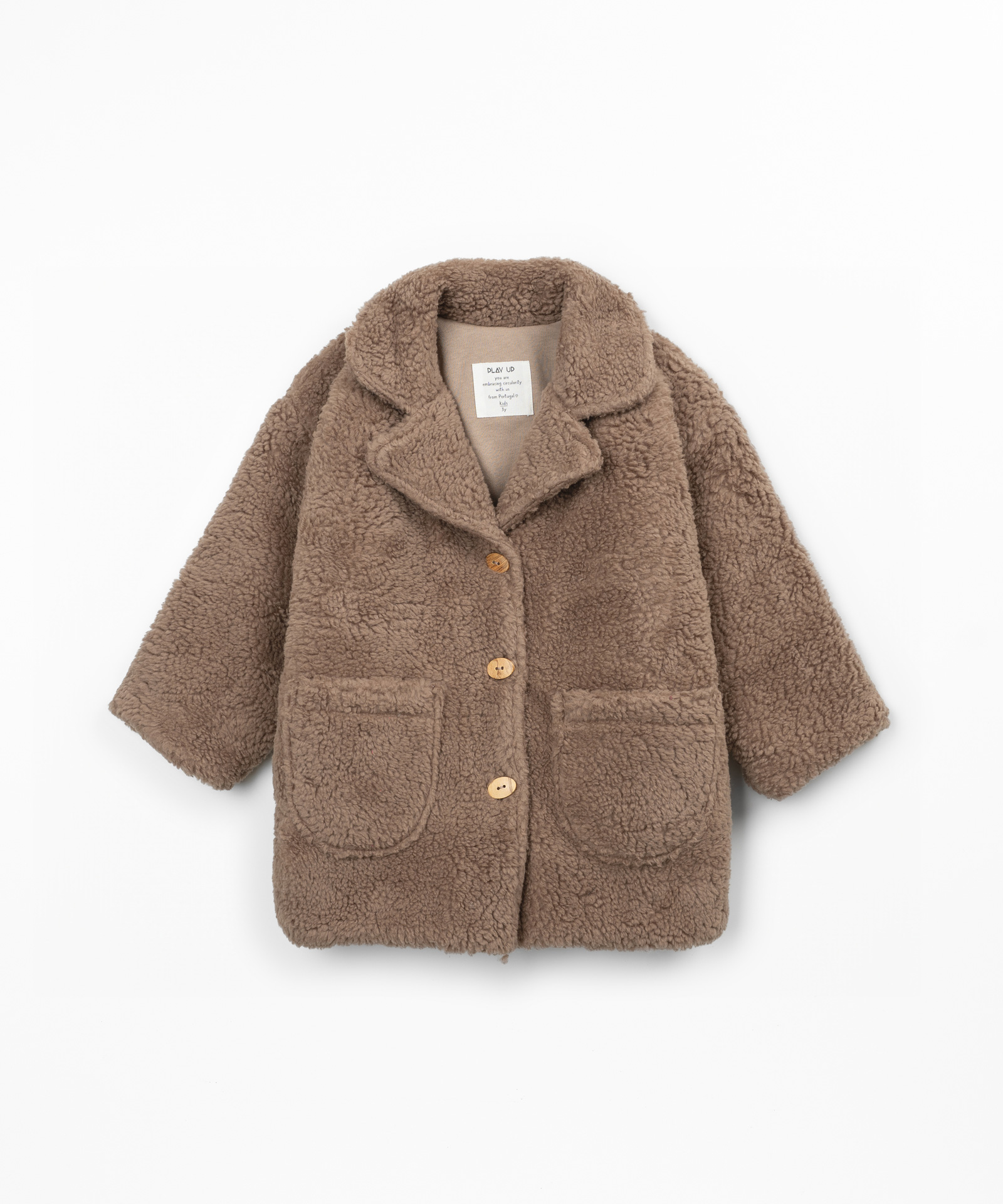 Fur coat with jersey lining